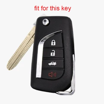 

Silica Gel Key Cover Case for Toyota Clicker C-HR 2019 Camry 2018 Prius 2008-2015 4 Buttons Key Holder Fob C-HR Silicone Key Set