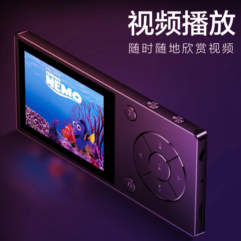 New Metal RUIZU D11 Bluetooth MP3 Player 2.4inch HD Screen 8GB HiFi Music Player with FM Radio E-Book Video Built-in Speaker