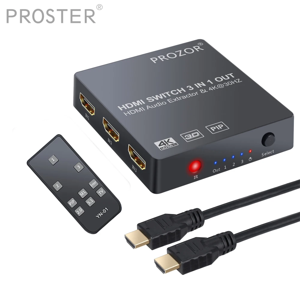 Аудио экстрактор для HDMI 3x1 переключатель аналоговый оптический выход Toslink SPDIF ИК