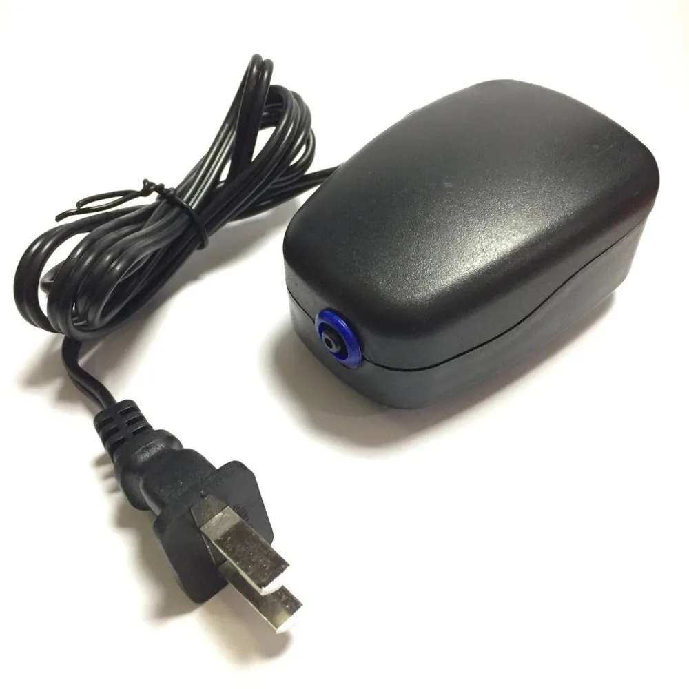 

Fish Aquarium Air Pump Mini Air Compressor Black Compact Small Super Silent Electrical 220-240V 3W Oxygenation Long Life Tank
