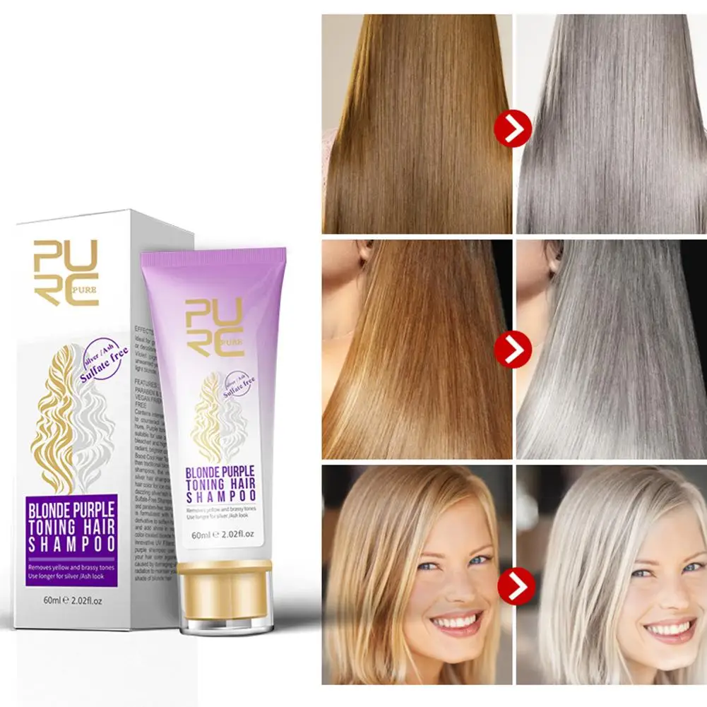 Фиолетовый шампунь, светлые волосы, желтый пигмент, шампунь для удаления волос, Парикмахерская, профессиональные продукты для роста густых волос