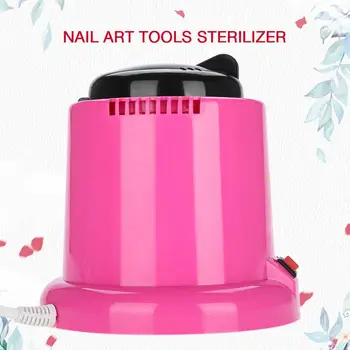 

For Nails Scissor Tweezers Nail Art Disinfecting Machine Manicure Metal Tools Sterilizer Box Rose Red Manicure Machine