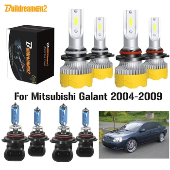 

Buildreamen2 4 X Car LED Halogen Headlamp Light Headlight High Low Beam 12V For Mitsubishi Galant 2004 2005 2006 2007 2008 2009