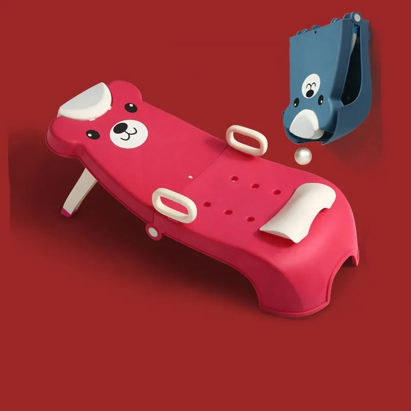 Asiento para silla de champú para bebé, asiento para ducha de baño, lavado de pelo, soporte para champú para niños pequeños