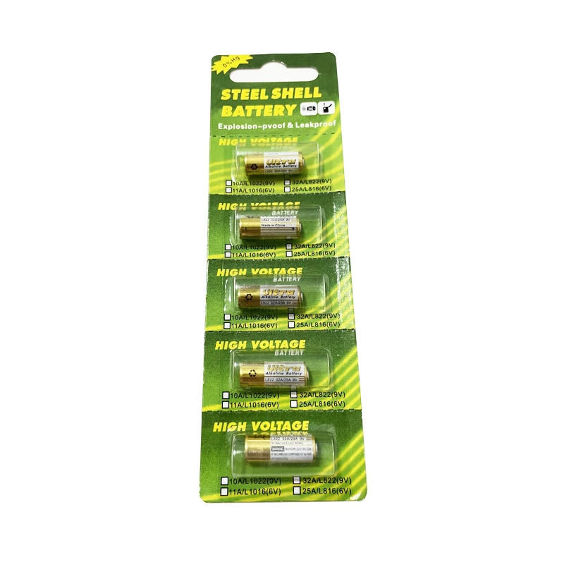 50Pcs 32A9V 29A 9V L822 Akaline Battery LR32 29A Primary Single Use Batteries For Electronic clock keyboard doorbell 2