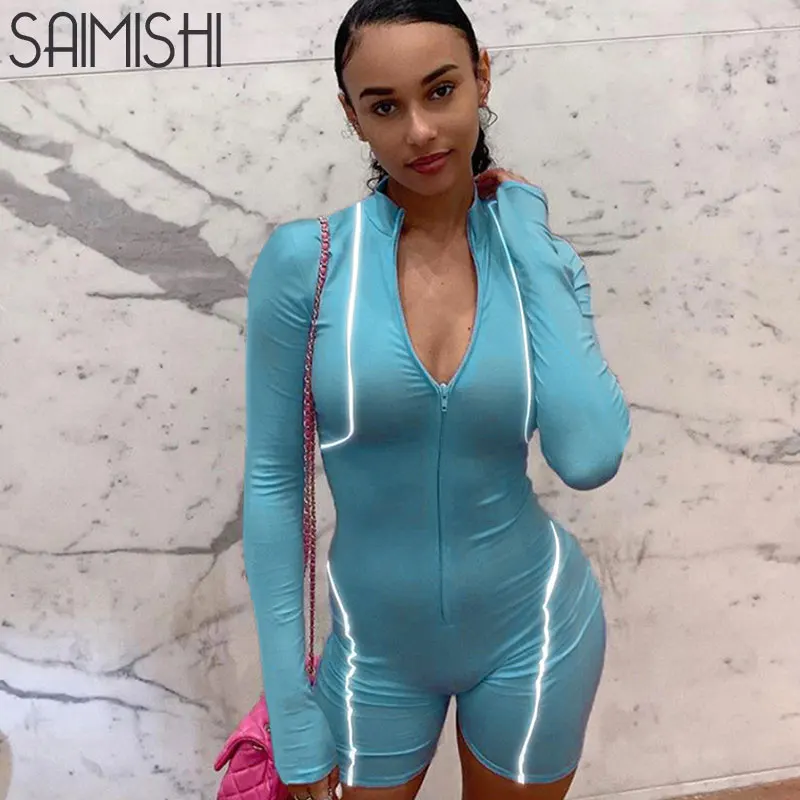 Saimishi модный светоотражающий полосатый лоскутный Женский Повседневный
