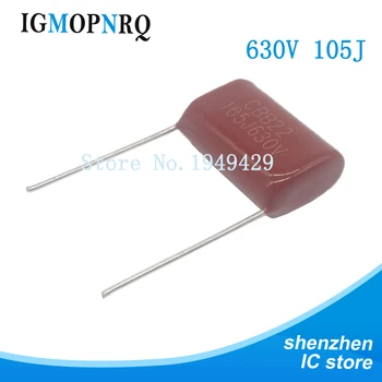 

New 10PCS/Lot CBB capacitor 105 630V 105J 1UF P20 630V105J CL21 Metallized Polypropylene Film Capacitor pitch 20mm