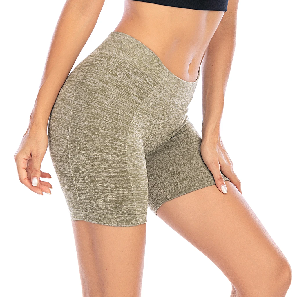 AA Woman Shorts Summer Solid Color Seamless Design High Waist Shorts Womens Clothing Sportswear