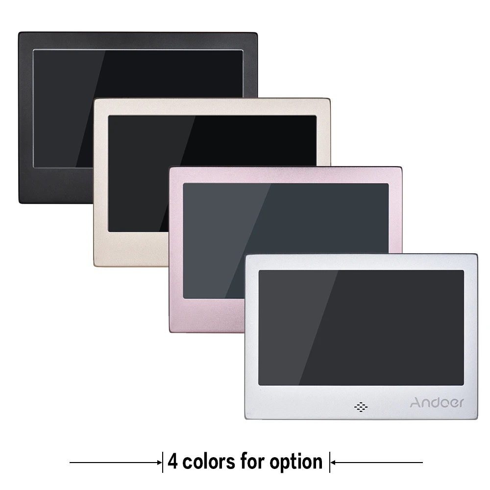 

7" LED Digital Photo Frame 720P Video/Music/Calendar/Clock/TXT Player 1024 * 600 Resolution Metal Frame w/ Remote Control