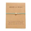 10 * 7.5 cm wishing card sticker adjustable fabric bracelet fashion jewelry gift, ladies, men, children ► Photo 2/5