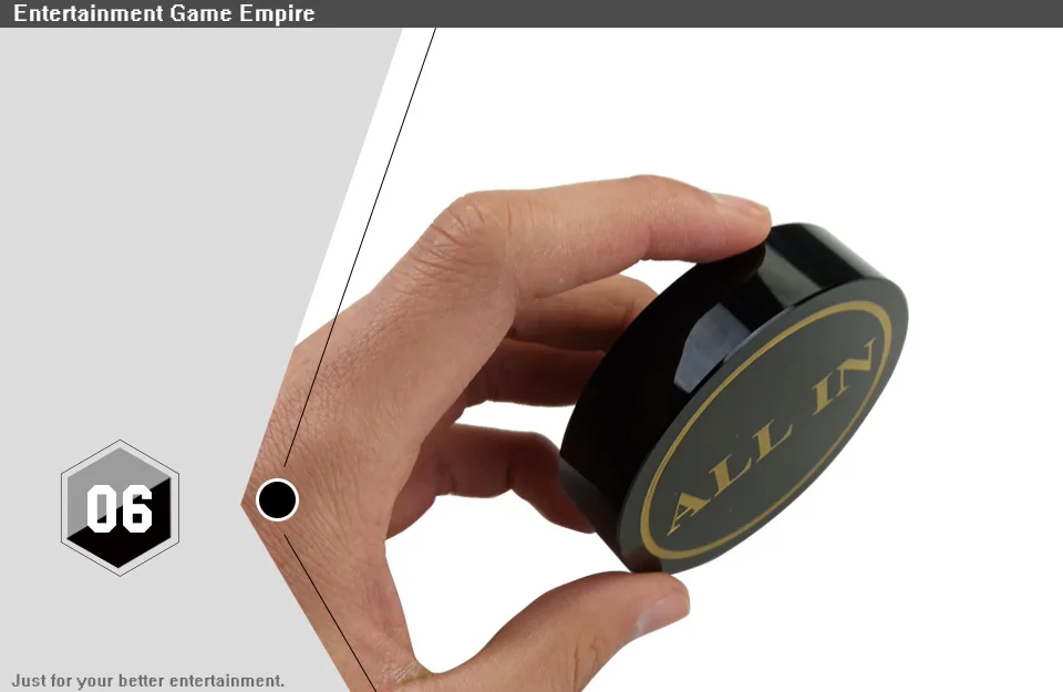 2 Yernea High-quality Texas Poker Chips Dealer Black Crystal All In Baccarat Dealer Button  Gold Word Poker Accessories Charge Officer (6)