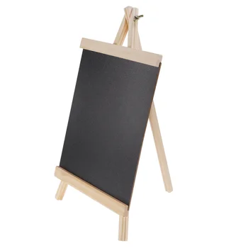 

1pc Wooden Mini Message Board Chalkboard with Support for Bar Store Restaurant