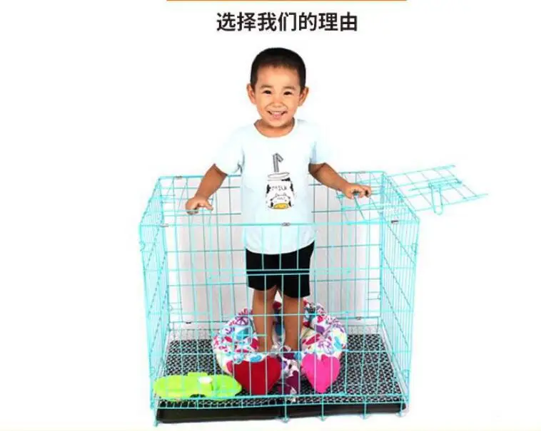 Bold Folding With Toilet Dog Cage Teddy Poodle Small And Medium Dog Cat Cage Rabbit Cage Pet Cage - Color: style 2