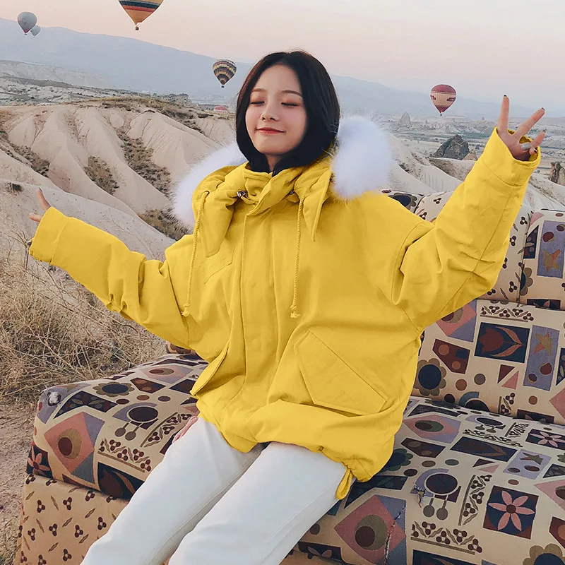 

Short-height Cute Short Oversize Fashion Celebrity Style down Coat Sweet off Season Cotton-padded Jacket Cotton Coat Women's