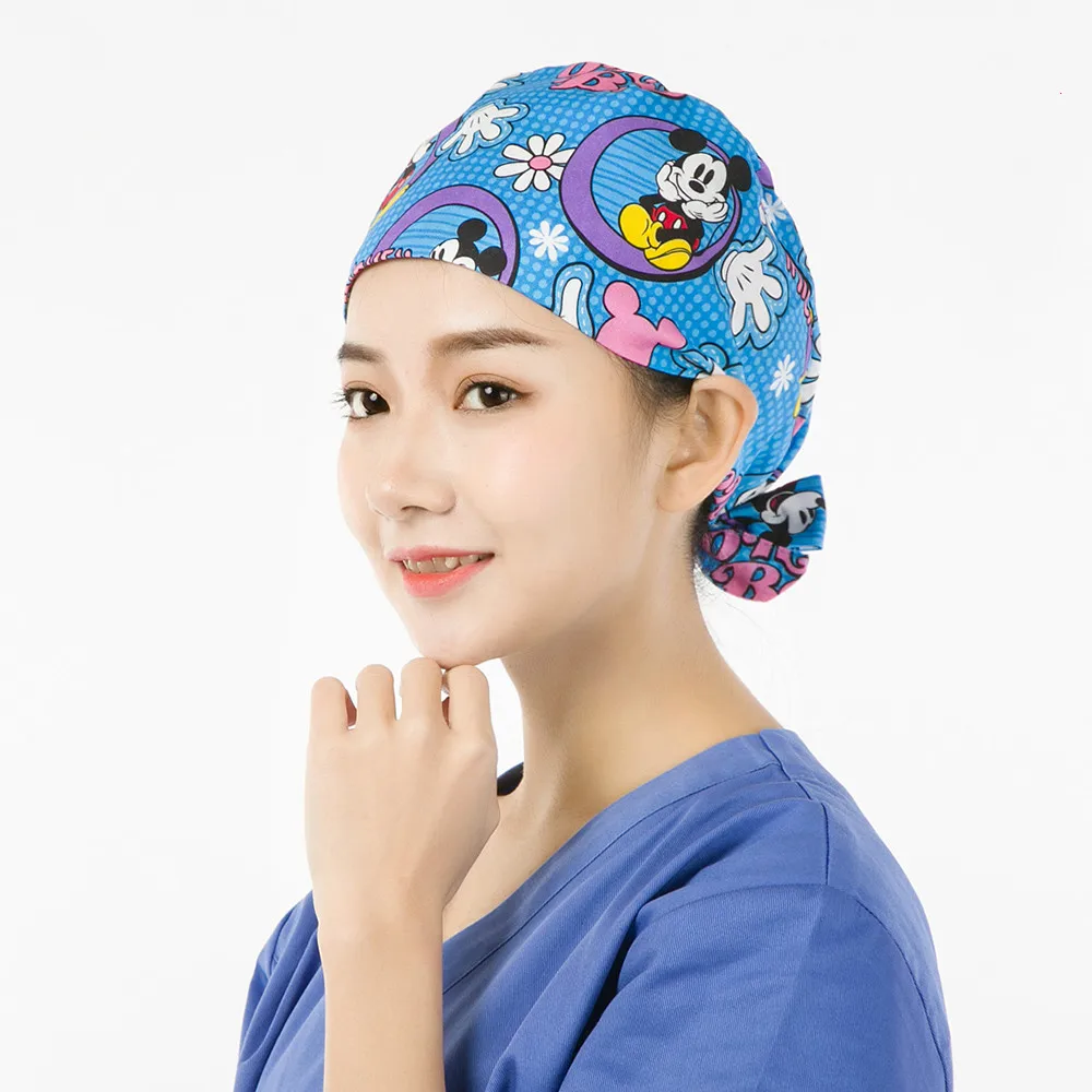 

Operating Room Hat (dental Cosmetologist Nurse Pure Cotton European And American Printed Gourd Hat) Michai