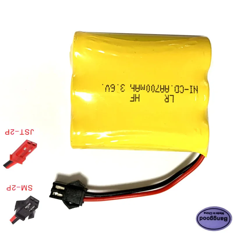 Banggood 3 6 V 700mAh 3x AA NI CD NiCD RC перезаряжаемый аккумулятор для вертолета Робота