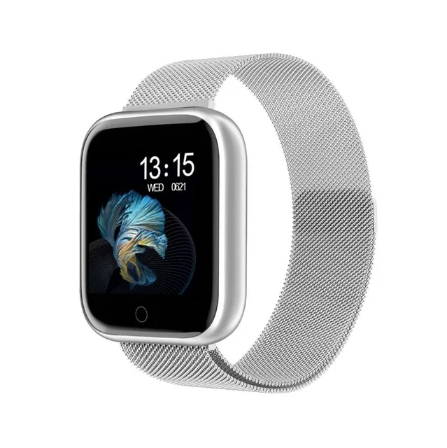 Steel Silver Новинка, женские водонепроницаемые Смарт-часы P70 P68 Plus, Bluetooth, умные часы для Apple IPhone, монитор сердечного ритма, фитнес-трекер - Цвет: Steel Silver