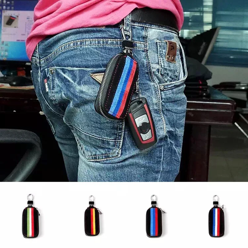 

Nation falg Leather Car Key Bag Case Shell Cover Holder fit for BMW 5SERIES E70 E71 E90 F10 F30 F34 X1 X3 X4 X5 X6 X7 Remote Key