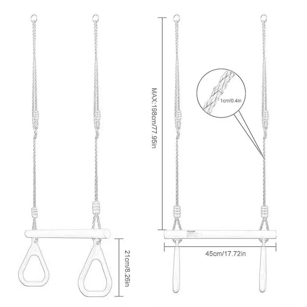 Детские взрослые уличные комнатные зеленые трапециевидные качели с