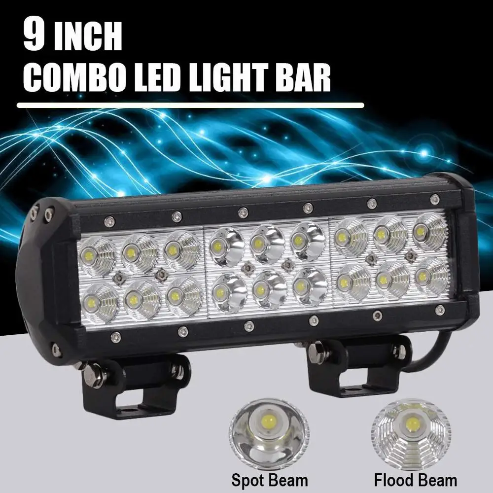 10- 30V 54W LED Light Bar 30 Degree Spot Car Work Lights for Truck Vehicle 6000K White light