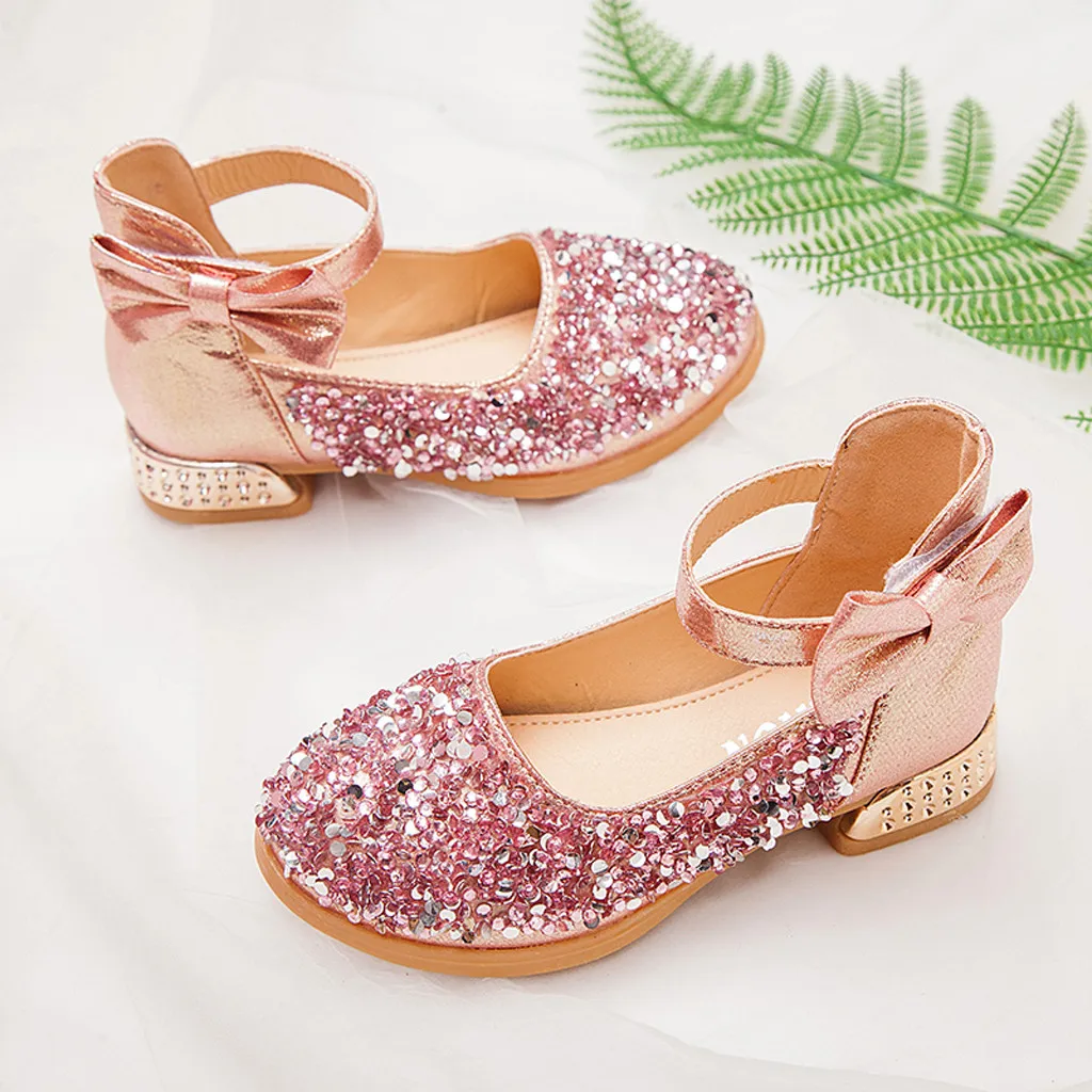 Дети девочки Бант бабочка принцесса обувь сапоги плоский каблук обувь для вечеринок мода блестки бант жемчуг детская обувь для девочек# Y1