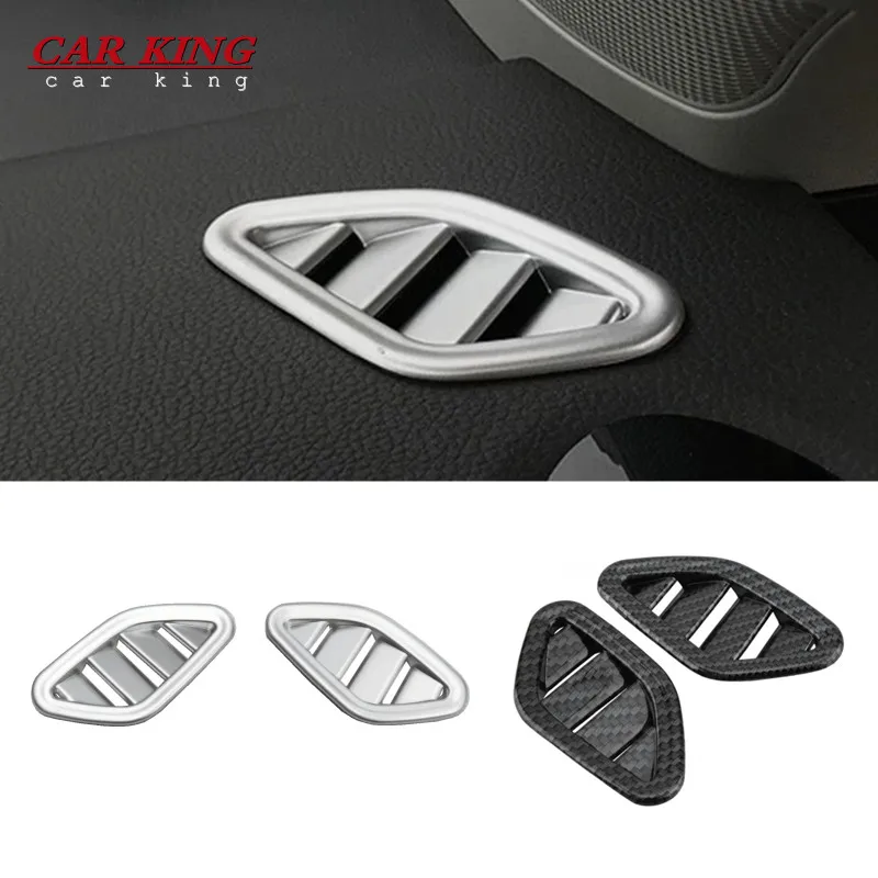 

For MG ZS 2017 2018 2019 2020 ABS Chrome/Carbon fiber Car Styling Accessories Car front Small air outlet Decoration Cover Trim