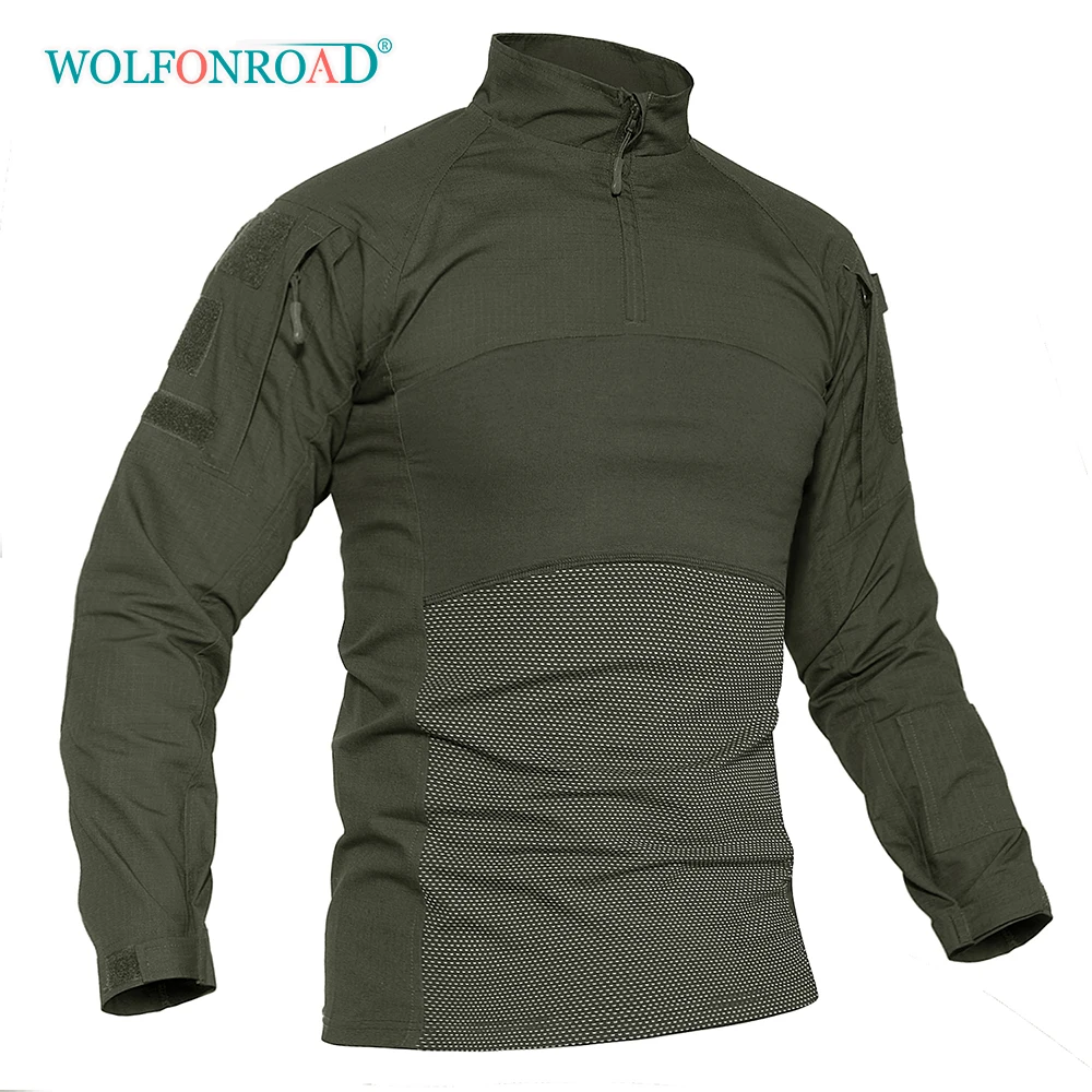 Походная рубашка WOLFONROAD с длинным рукавом тактическая 5XL армейские военные боевые