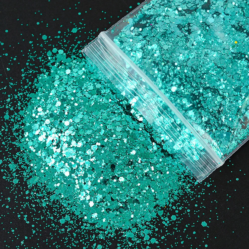 50 г голографические смешанные шестигранные массивные Блестки для ногтей