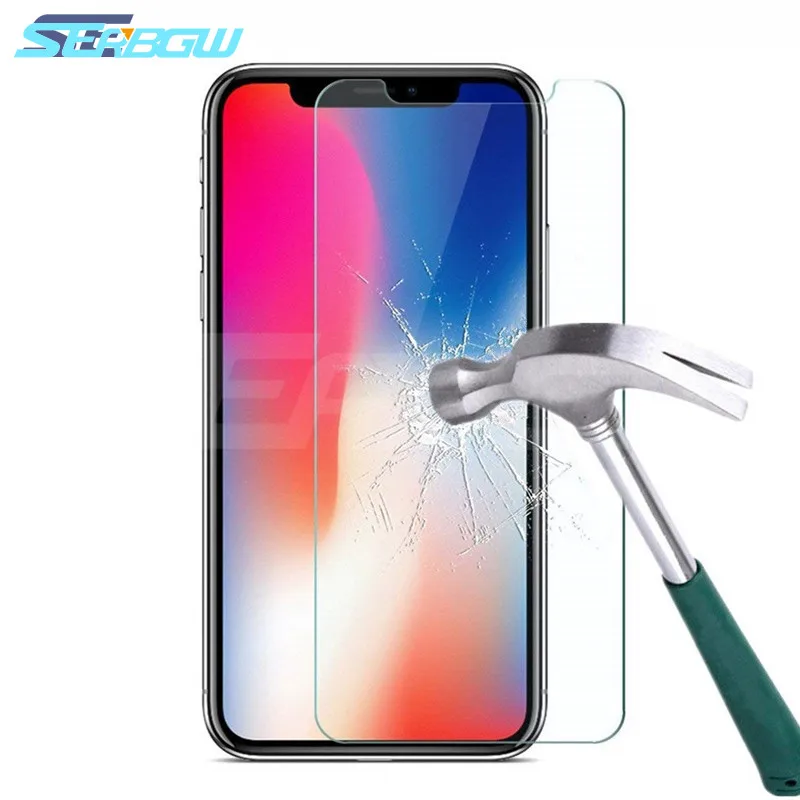 

9H HD Tempered Glass For iPhone X XR XS Max 6 6s 7 8 Plus 10 5s Screen Protector Protective Glass on iPhone 7 8 6 Plus 5 X Glass