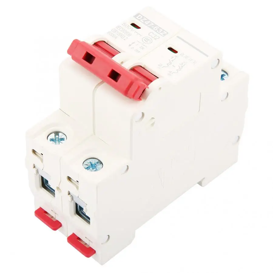 Автоматический выключатель 2P DC 500V 32A Мини автоматический выключатель MCB предохранитель безопасности DZ47-63Z-2P 12v