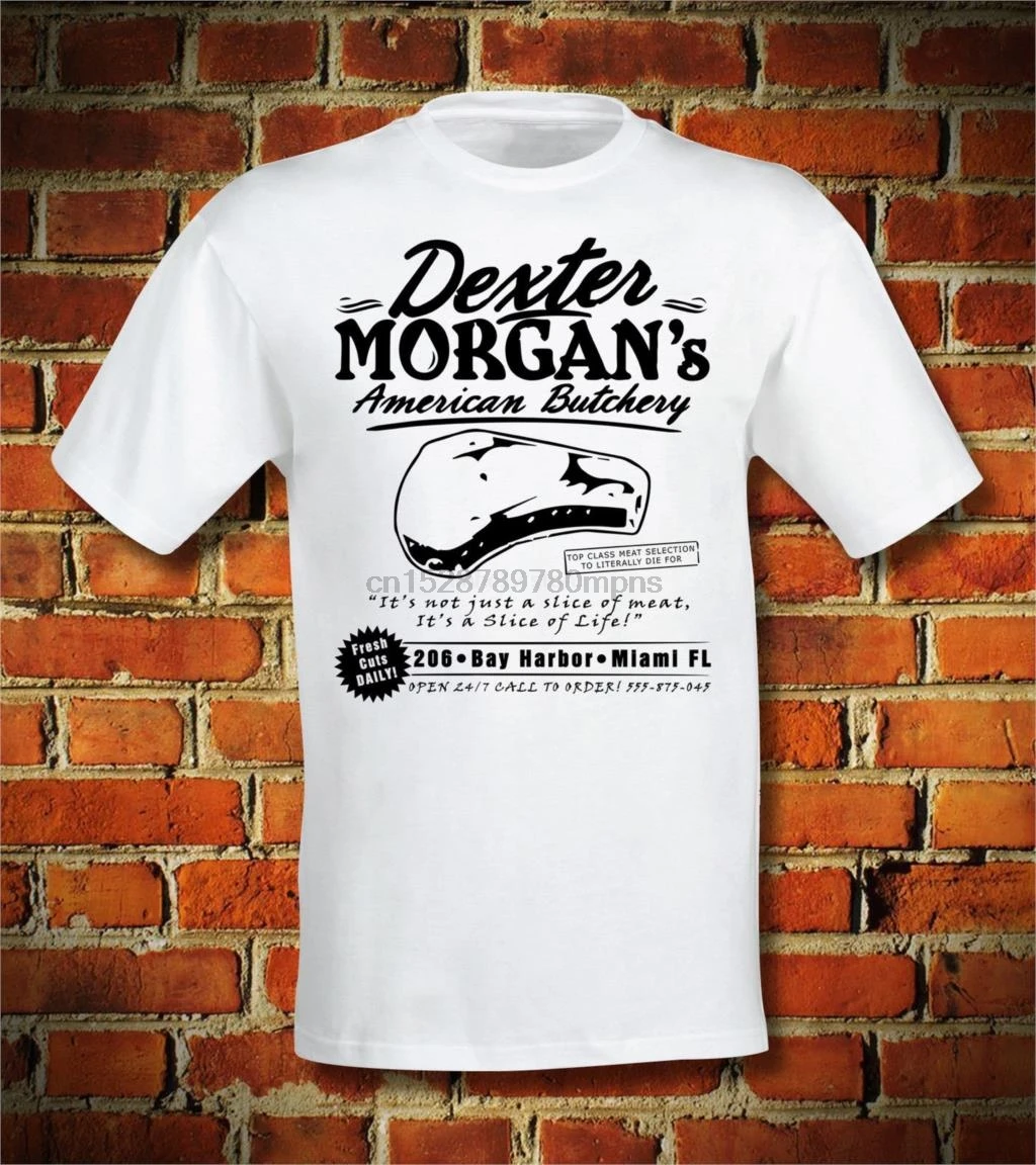 

2019 New Summer Tee Shirt Funny T SHIRT DEXTER MORGAN SERIAL KILLER CHARLES MANSON BUTCHER PSYCHO Custom T-shirt