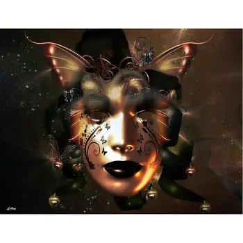 

Diamond mosaic Woman mask 5d diy diamond painting full square round drill,cross stitch mask diamond picture of rhinestones