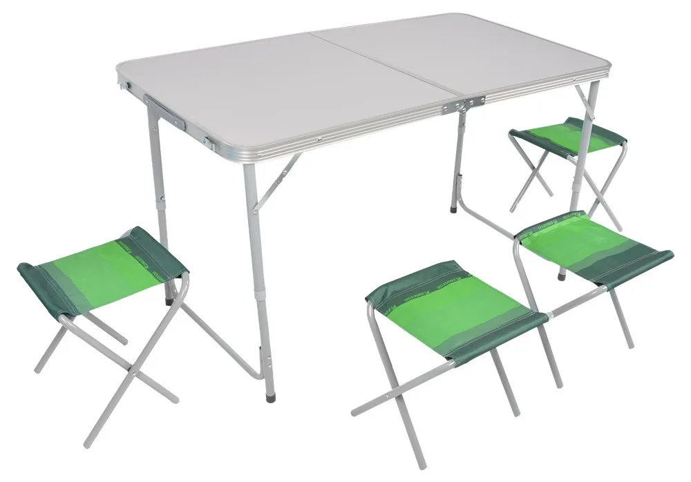 Комплект для пикника Zagorod В103, стол-чемодан и 4стула, зеленый