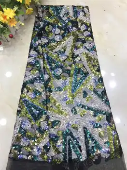 

factory offers 2019latest lace fabric African tulle lace sequince lace fabric for Christmas Evening Dresses lace Winn874q