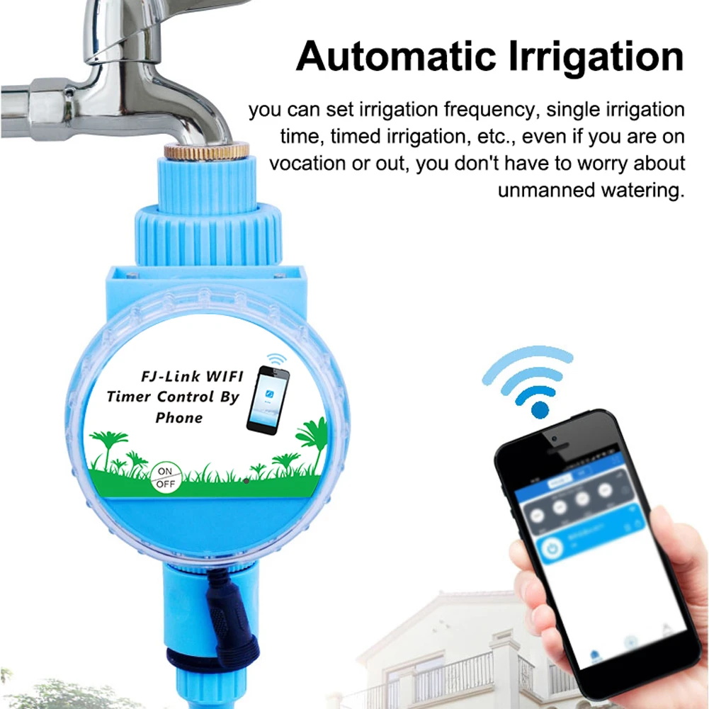 Automatic Watering Sprinkler System Irrigation Controller APP Remote Control WiFi Connection with Rain Sensor Watering Timer