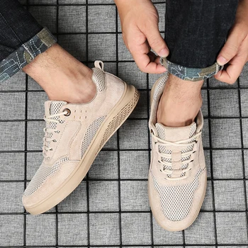 

2020 summer new men's shoes breathable mesh sports and leisure shoes Korean trend fashion wild mesh shoes men's tide shoes