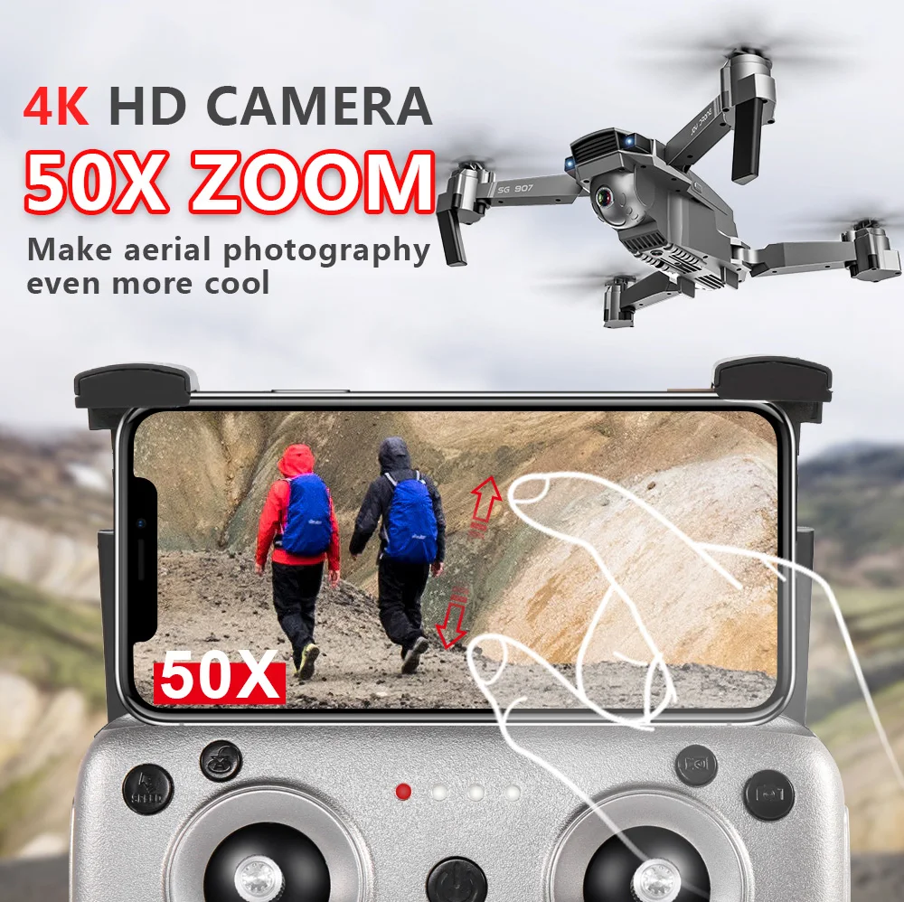 LAUMOX SG907 gps Дрон с 4K регулировкой HD камера широкий угол 5G wifi FPV RC Дрон складной Квадрокоптер Профессиональный Дрон VS E58