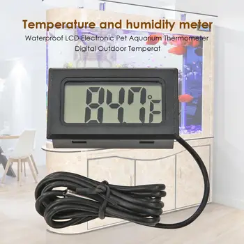 

Mini Digital LCD Thermometer Waterproof Water Submersible Precision Measurement Hygrometer Electronic Temperature Humidity Meter