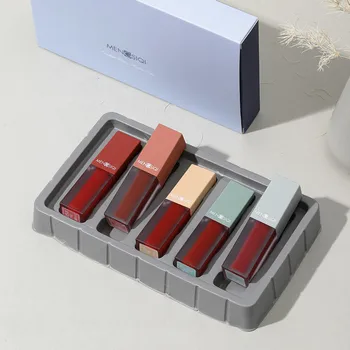 

5 Colors full Portable Matte Lipstick Set Waterproof Long Lasting Lip Gloss Nude Velvet Pigment Women Fashion Lip Makeup