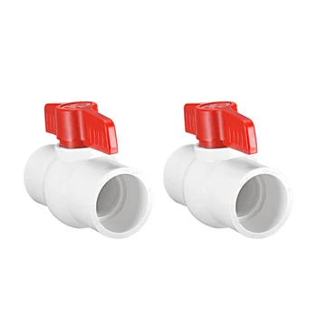 

uxcell 40mm PVC Ball Valve for Water Supply Pipe, Slip Connection, 2Pcs