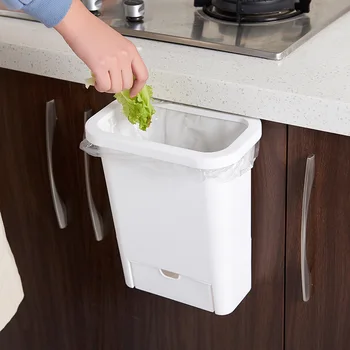 

Kitchen Cabinet Door Hanging Trash Garbage Bin Can Rubbish Container Kitchen Accessories TUE88