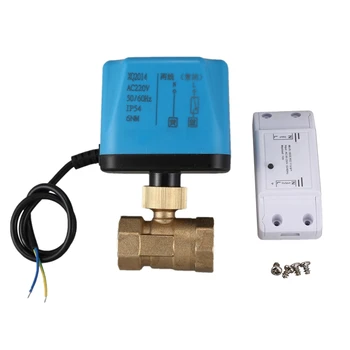 

Miniature Motorized Electrical Ball Valve Brass G3/4 inch DN20 3/4 Inch Two Ways 220V Control Ball Valve Water