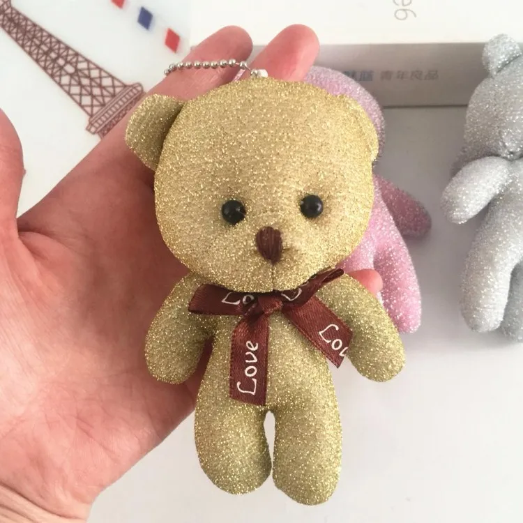 Liangsi Bowtie ткань медведь плюшевый кулон сумка брелок Подвеска детская игрушка большая голова цельный медведь pi fa