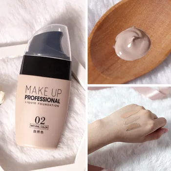 Face Foundation Cream Waterproof Long lasting Concealer Oil Liquid Professional Makeup Matte Base Make Up
