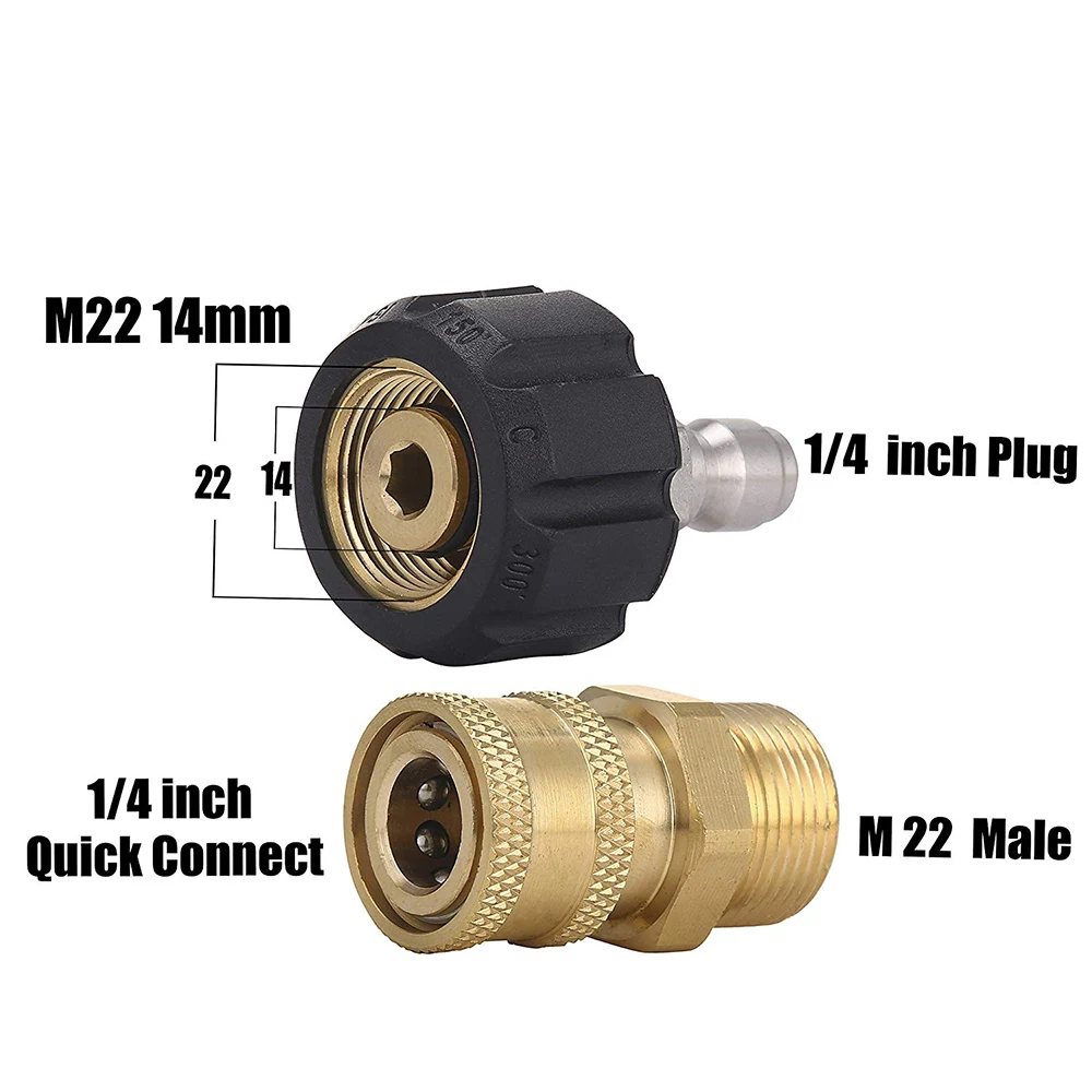 8X Quick Release Connector Coupler Fitting for High Pressure Washer Gun Hose 8X Quick Release Connector Coupler Fitting for High Pressure Washer Gun Hose