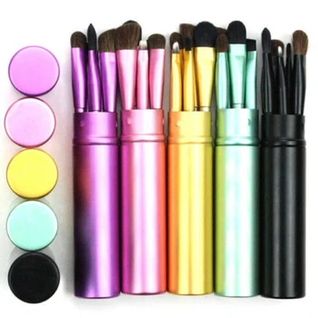 

5pcs portable set makeup brush blush eye shadow eyeliner eyebrow brush makeup lip brush professional suit makeup brush