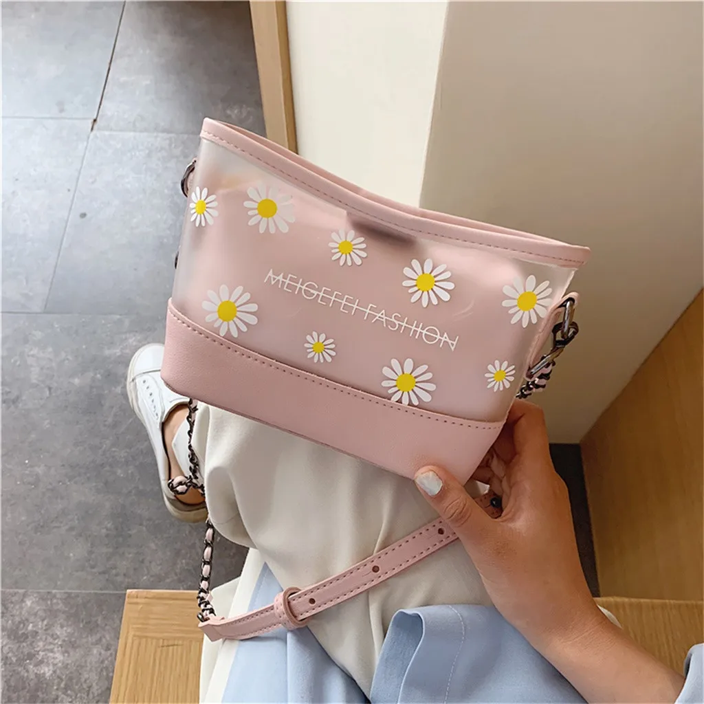 

Fashion PU Leather Bas For Women 2020 Transparent Print Crossbody Bags Casual Mini Handbags Zipper Hasp Messenger Shoulder Bags
