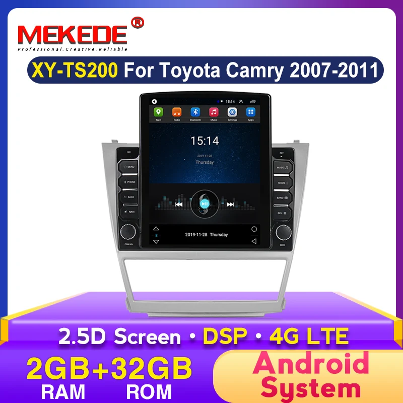 Автомобильный мультимедийный плеер на Android 10 дюймов для Toyota Camry 2007 2008 2009 2010 2011 2 Din