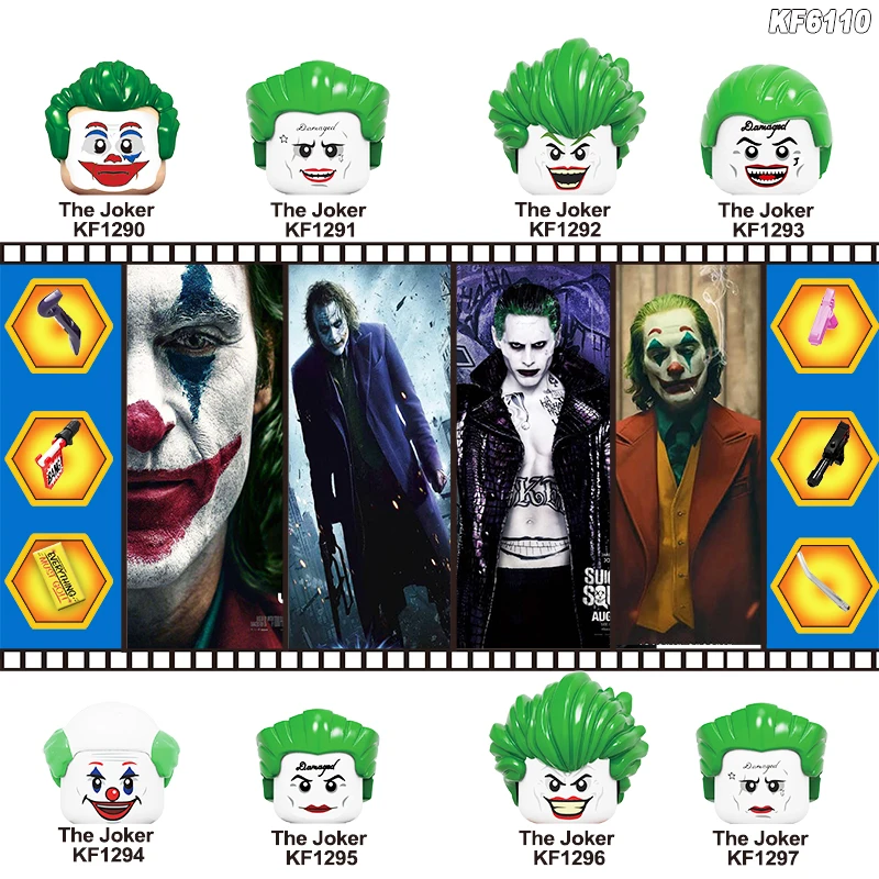 Герои строительные блоки знаменитый кирпич Джокер клоун Pennywise редукс фриказоид