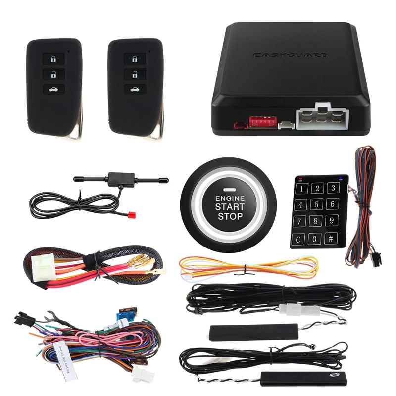 

EASYGUARD Central Lock System Keyless Entry Push Start System Auto Keyless Go Shock Warning Password Entry
